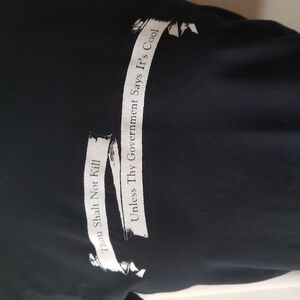 Vintage black cotton political tee designed by AnarchTee